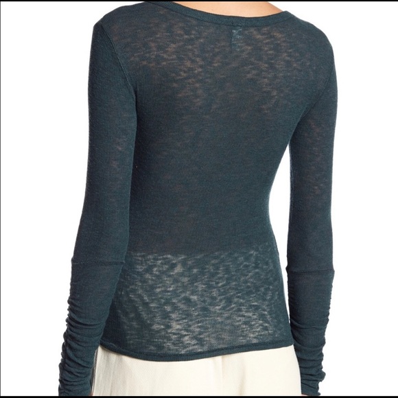 NWT Free People Boundary LongSleeve Green Top S - Picture 2 of 10